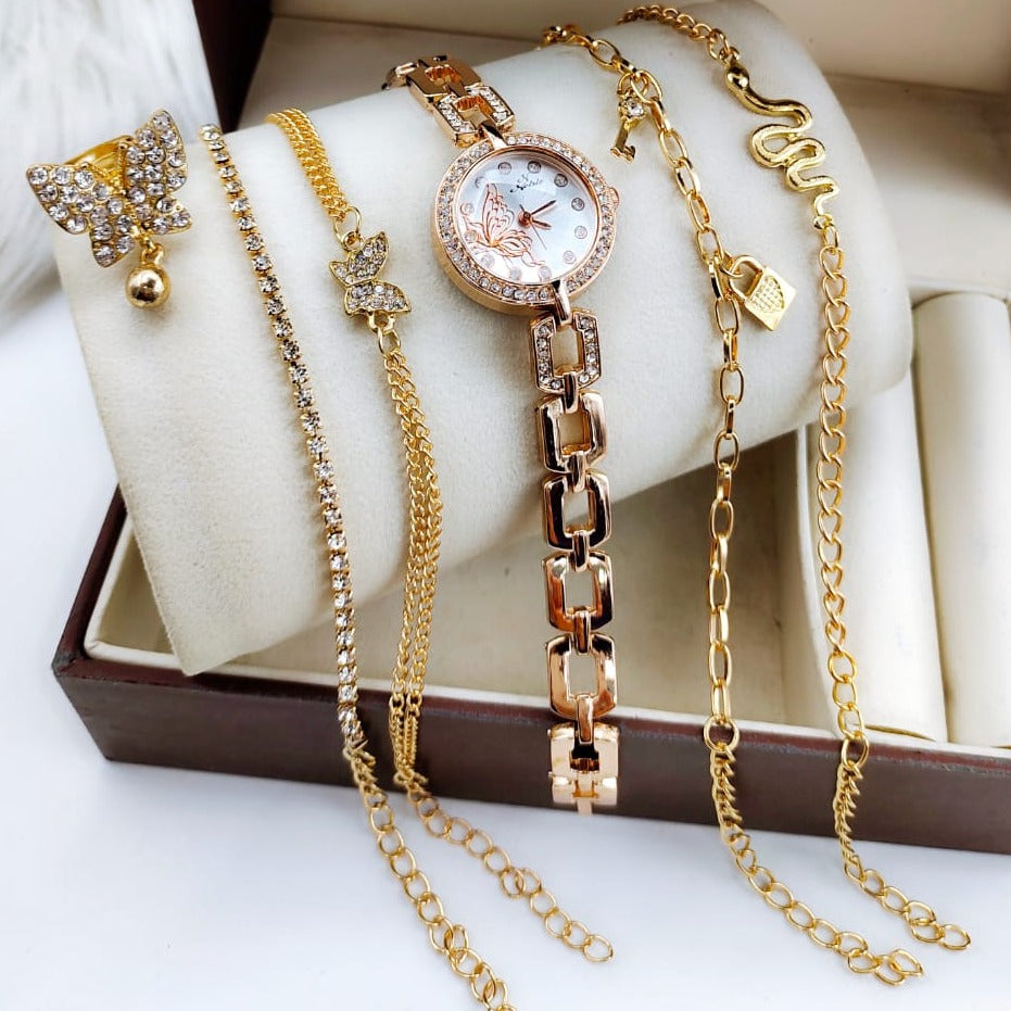 Nobile Women Wristwatch with Bracelets & a Ring