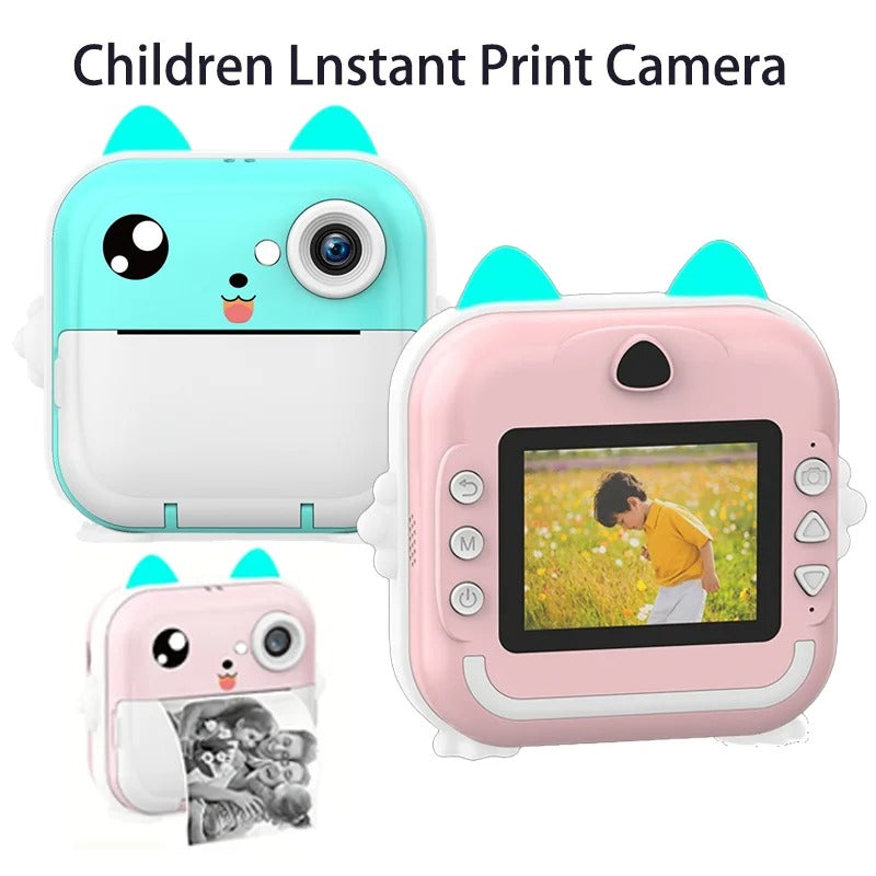 Snap & Print: Kid-Friendly Rechargeable Digital Instant Print Camera