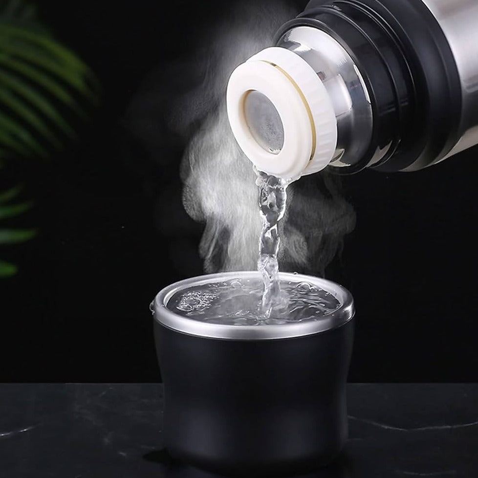 Stainless Steel Vacuum Flask Bottle with 1 Cup
