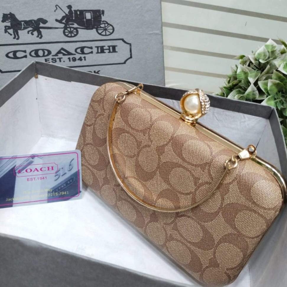 Coach Formal Metal Clutch
