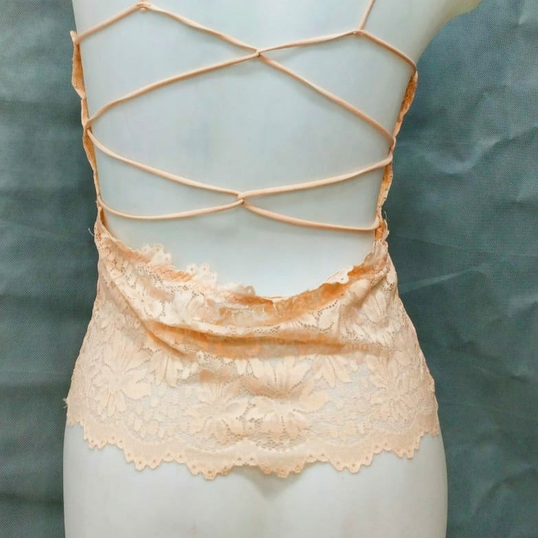 Long Padded Net Bodysuit for Women