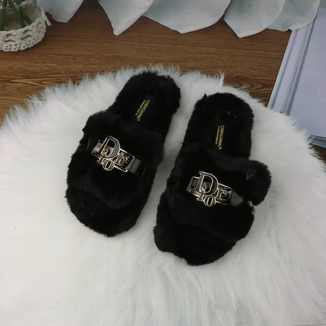 Imported Dior Fur Slides