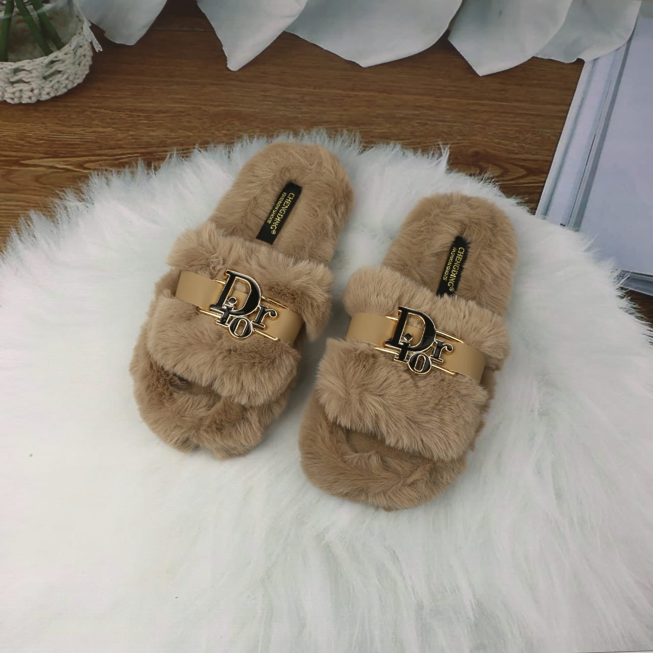 Imported Dior Fur Slides