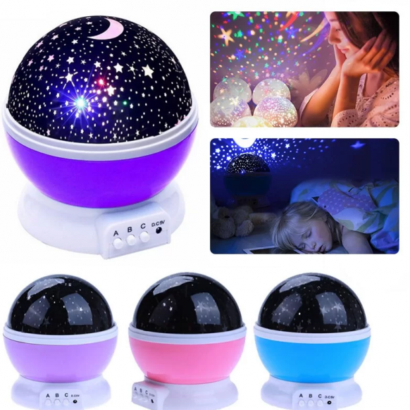 Auto Rotating Projection Night Stars Lamp
