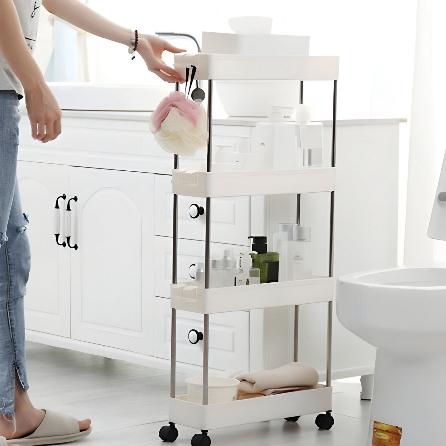 Multifunction Movable Tyre Trolley