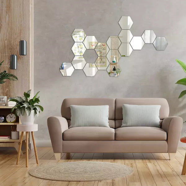 Acrylic Mirror Hexagon 3D Wall Stickers
