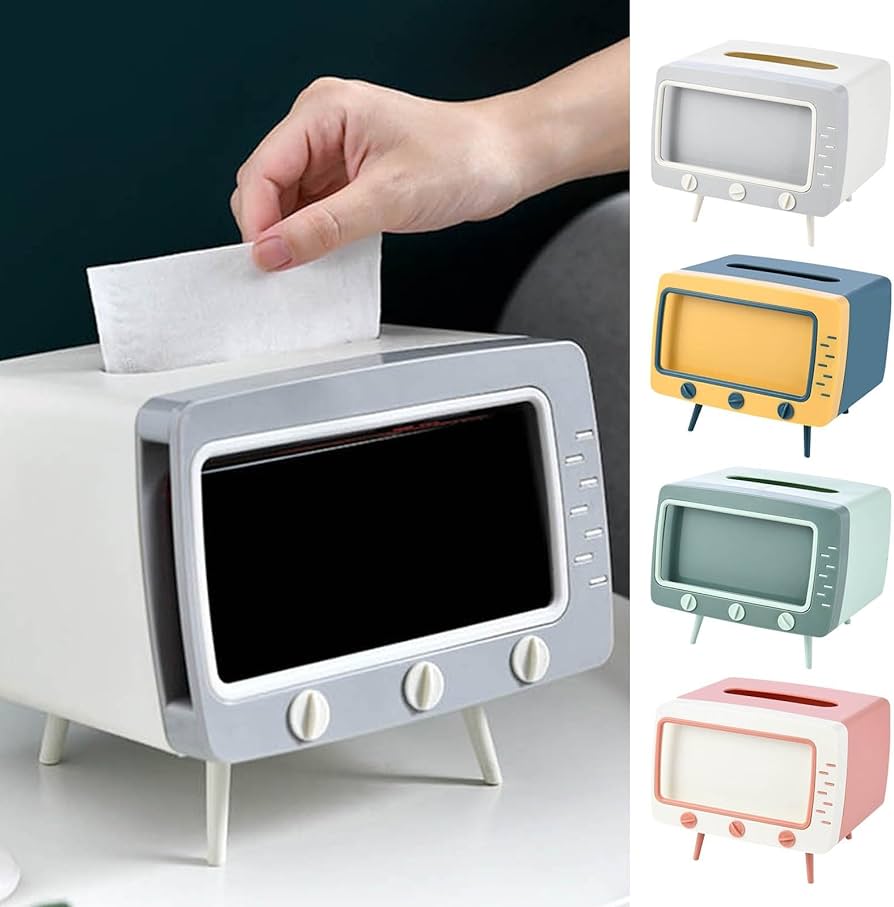 Tv Shape Box with Tissue paper & Mobile Holder 2 in 1