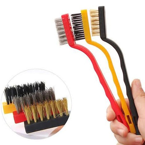 Kitchen Wire Brushes Metal Brass Nylon Set