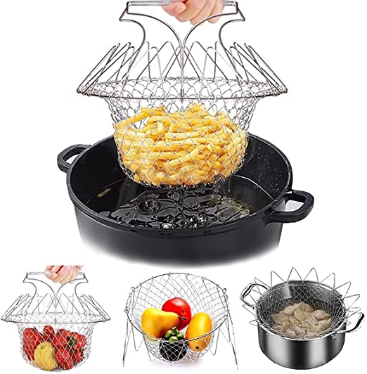 Solid Steel Net Chef Basket