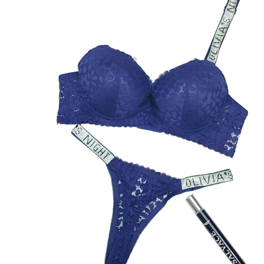 Fancy Bridal Set Wired Hard Foam Padded Bra