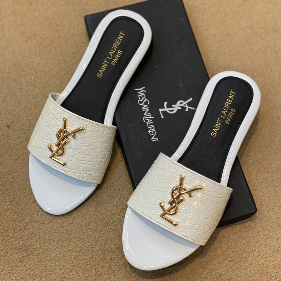 YSL Crocodile Ladies Slipper