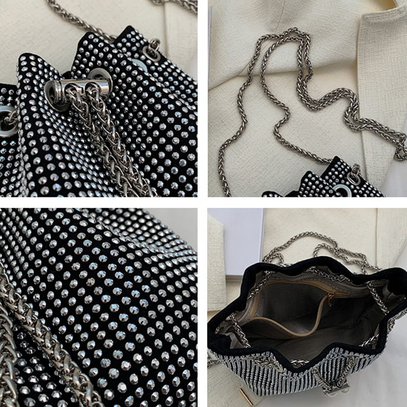 Mini Rhinestone Chain Bag