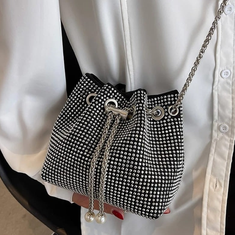 Mini Rhinestone Chain Bag