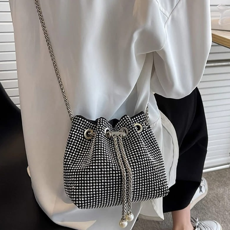 Mini Rhinestone Chain Bag