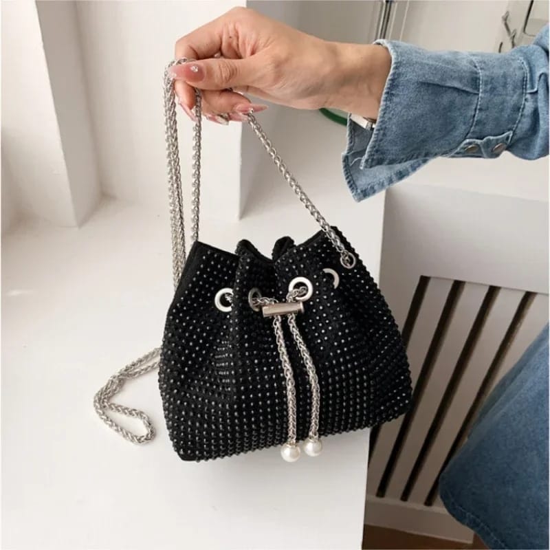 Mini Rhinestone Chain Bag