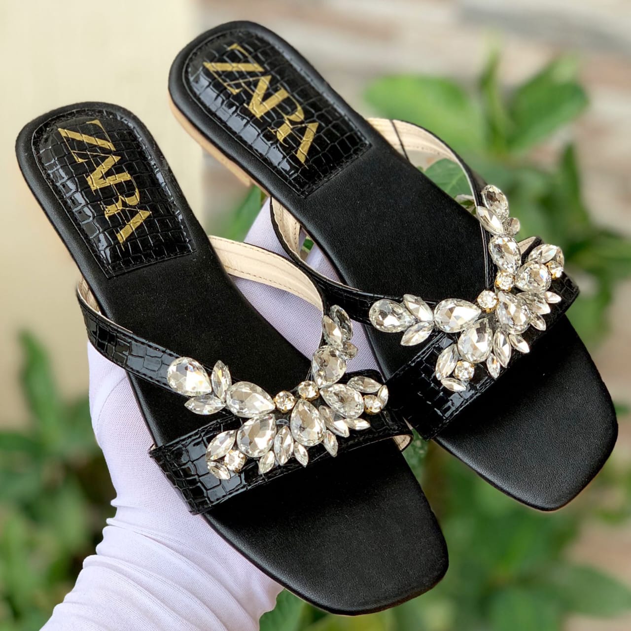 Zara Crystal Ladies Slippers
