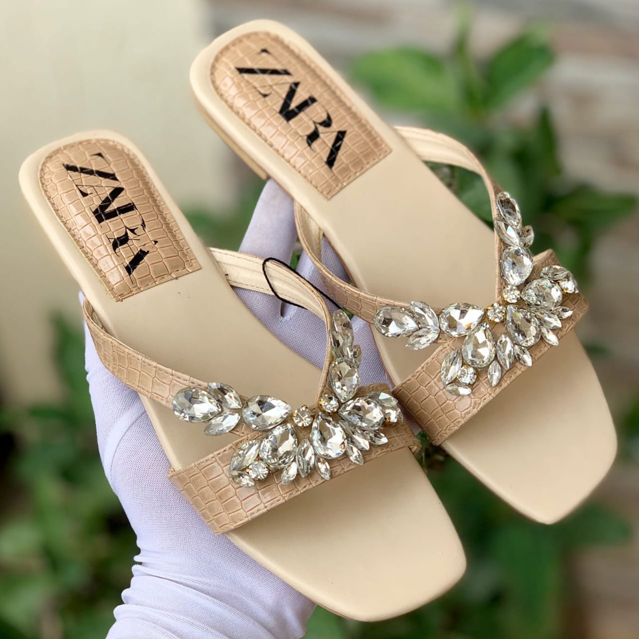 Zara Crystal Ladies Slippers