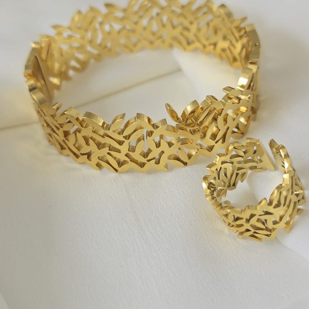 Stainless Steel Bangle & Ring