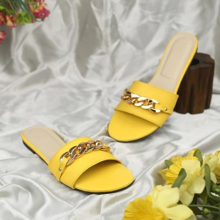 Ladies Chain Style Flat Shoes