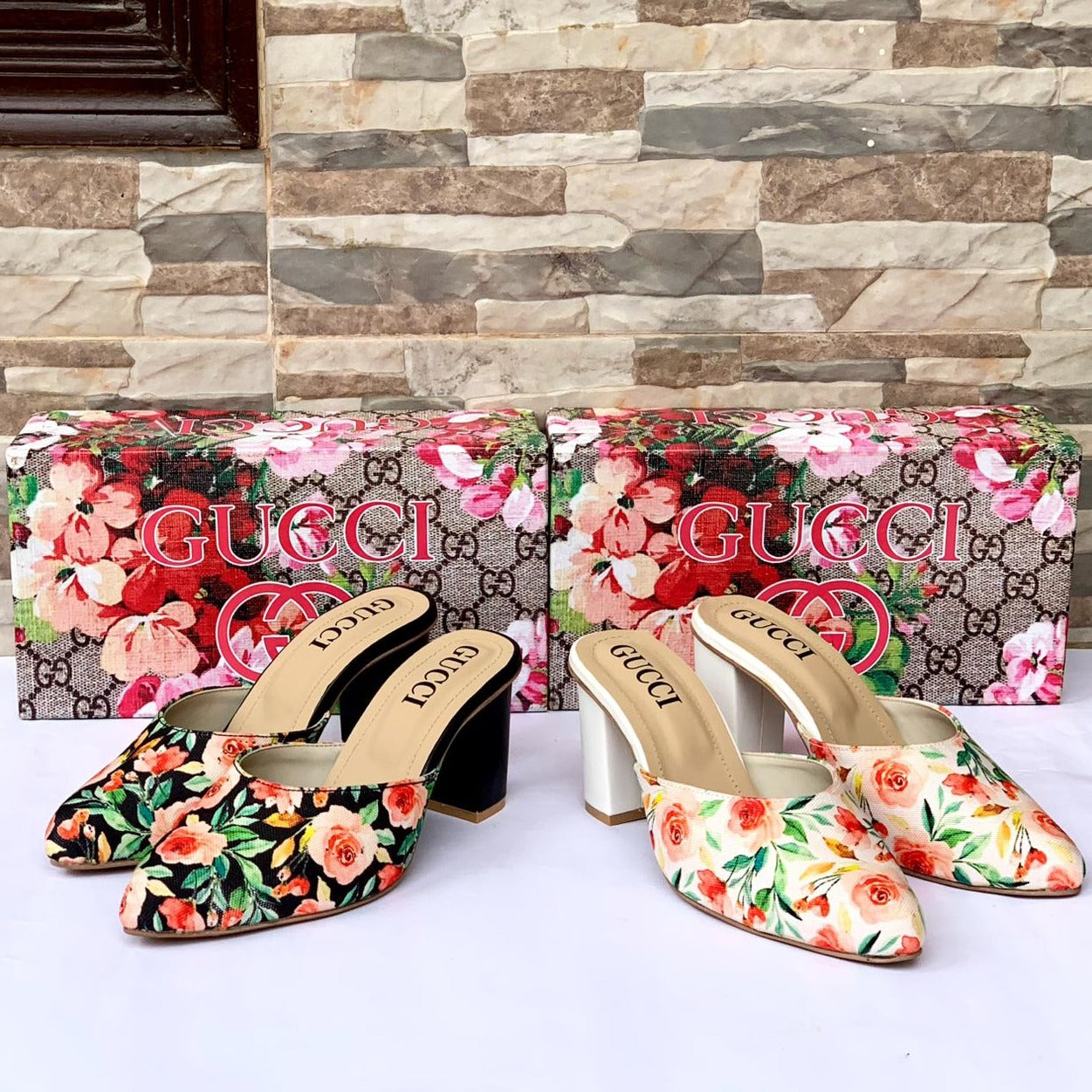Gucci Floral Heels