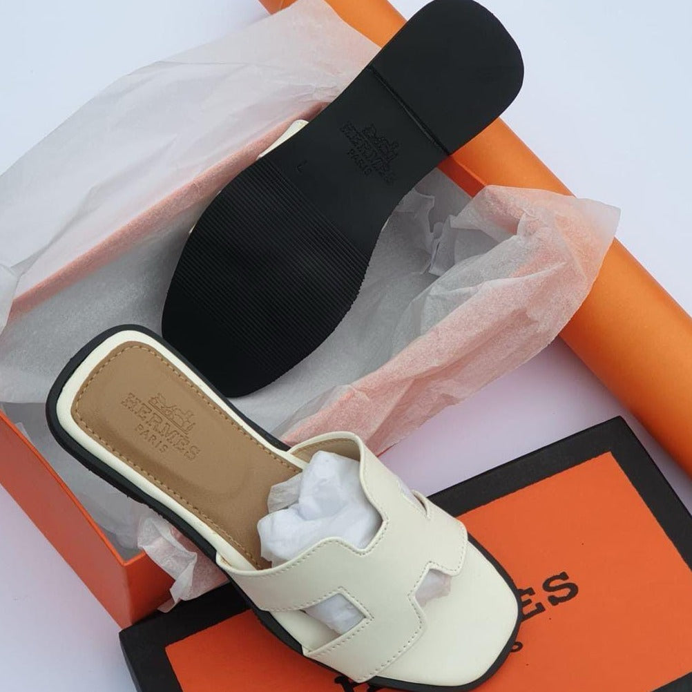 Hermes Plain Slippers