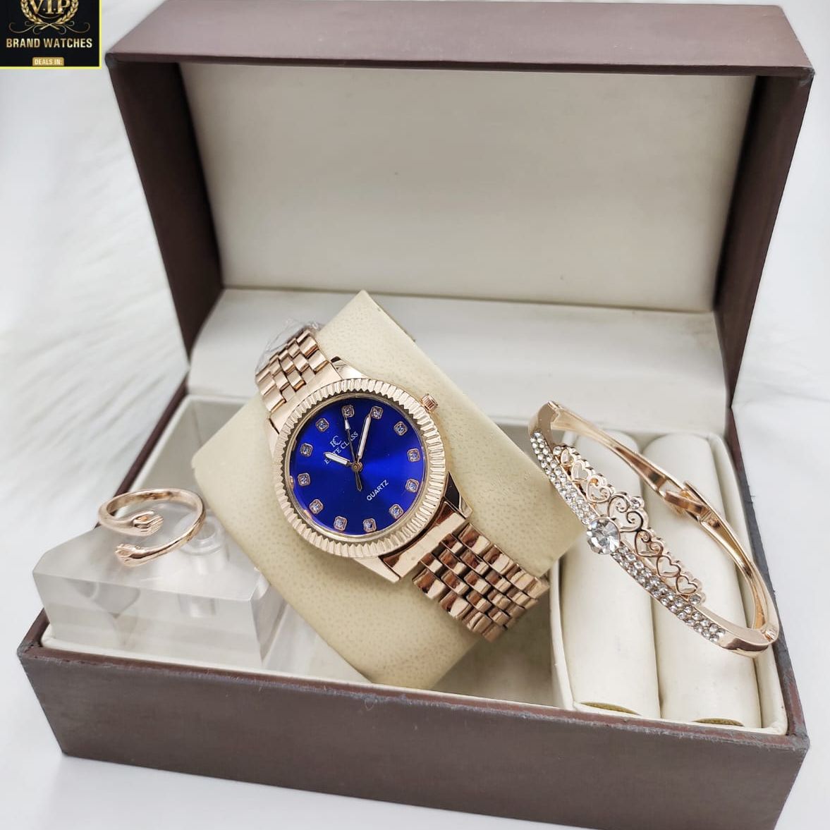 Elite VIP Brand Watch 3Pcs Set with bracelet