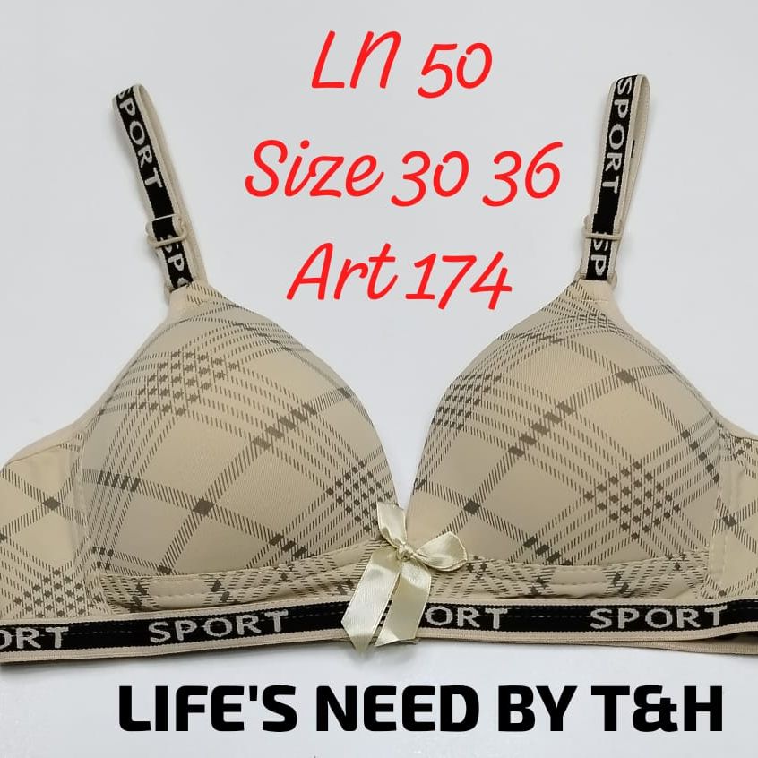 Branded Cheq Padded Pushup Bra