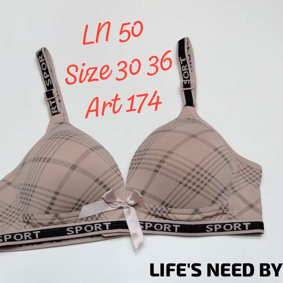 Branded Cheq Padded Pushup Bra