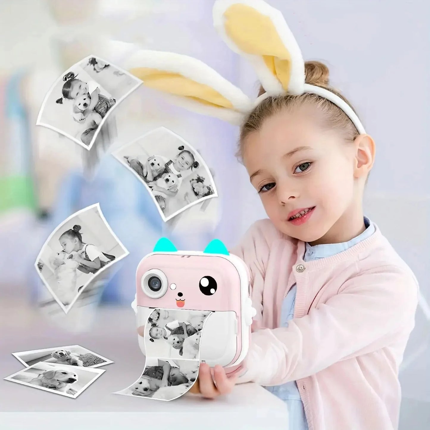 Snap & Print: Kid-Friendly Rechargeable Digital Instant Print Camera