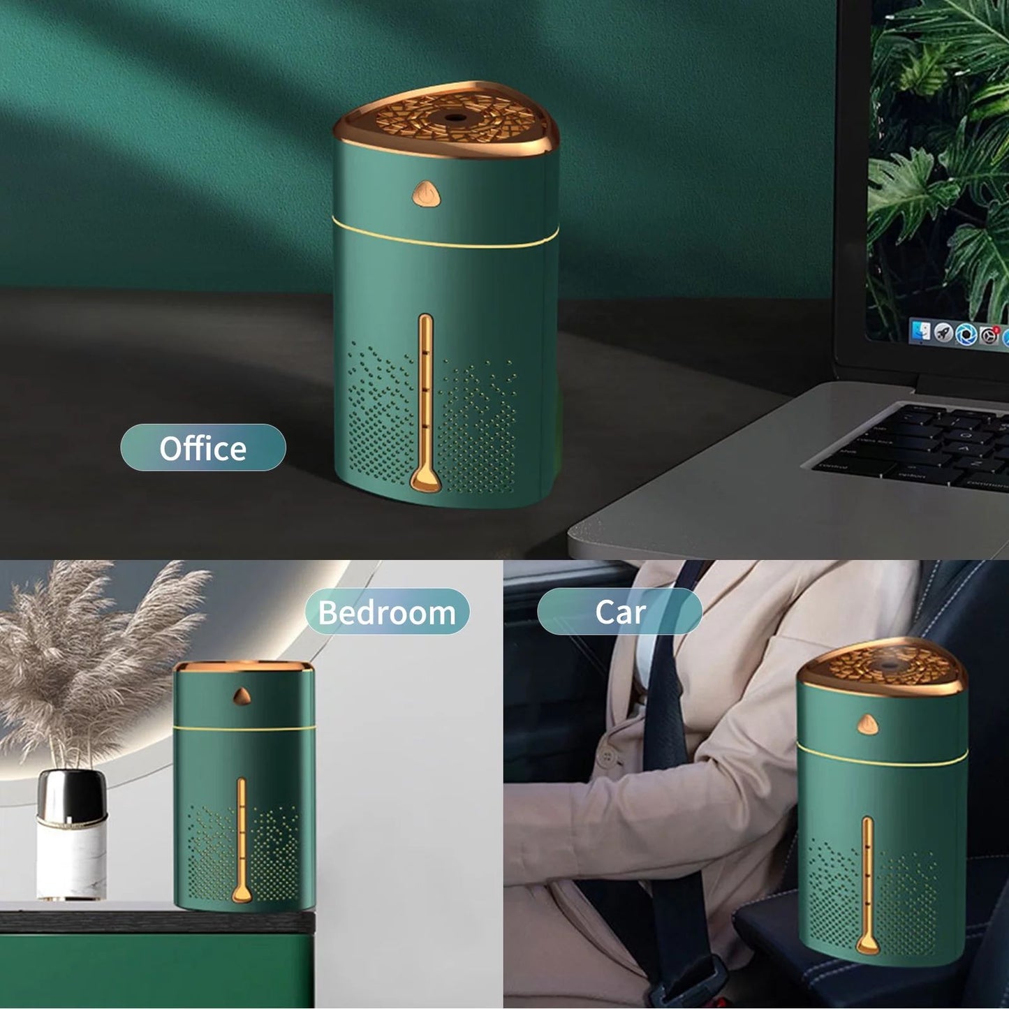 Desktop Mist Diffuser with Cool Night Lights Humidifier