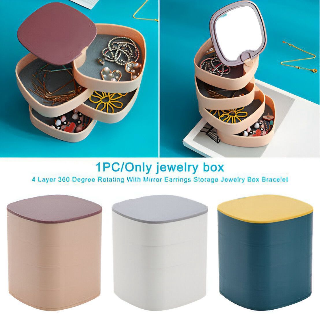 4 Layer Rotating Cosmetics/Jewelry Organizer