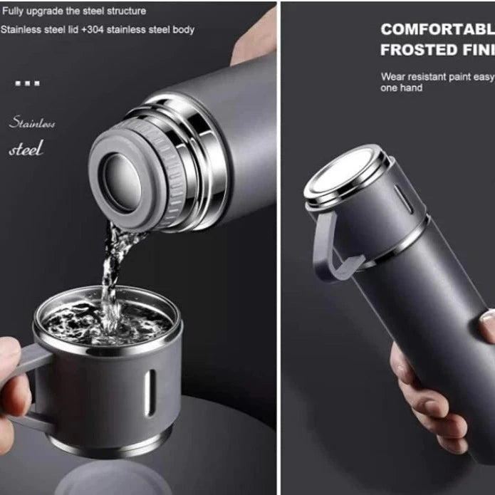 Stainless Steel Vacuum Flask Bottle with 1 Cup