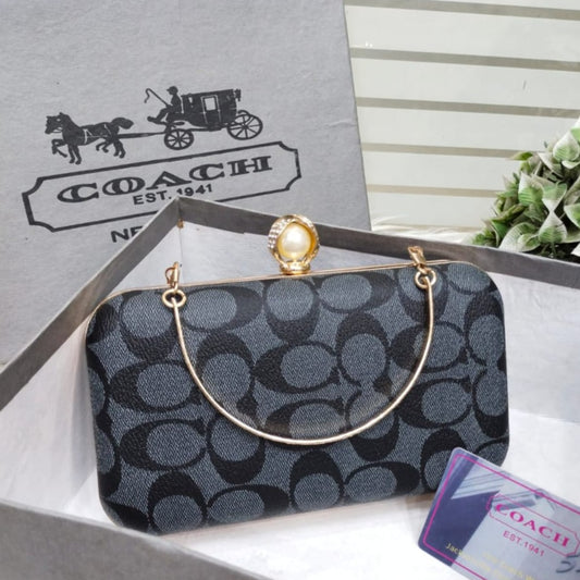 Coach Formal Metal Clutch