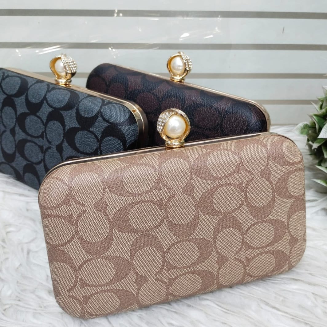 Coach Formal Metal Clutch