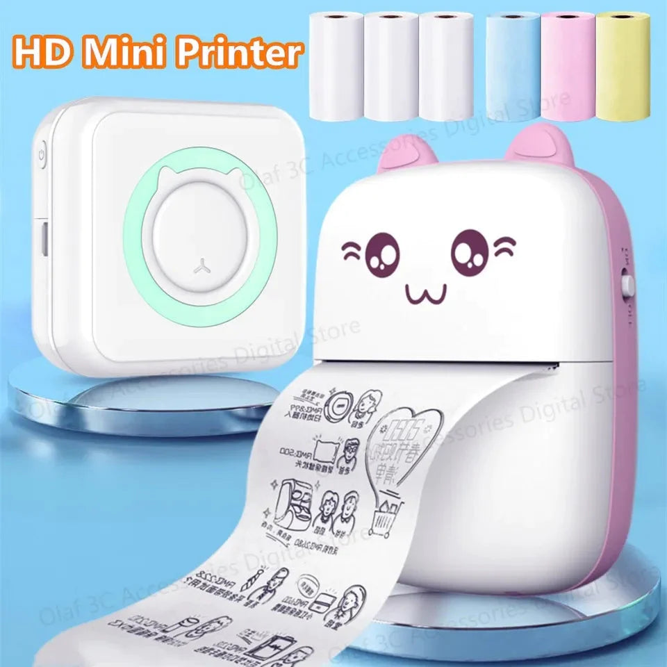 Wireless/Paperless Rechargeable Portable Mini Printer