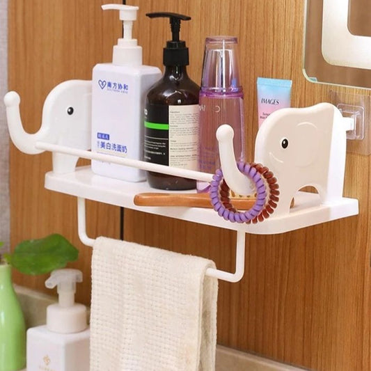 Wall Mounted Elephant Shape Shelf Rack with Holder