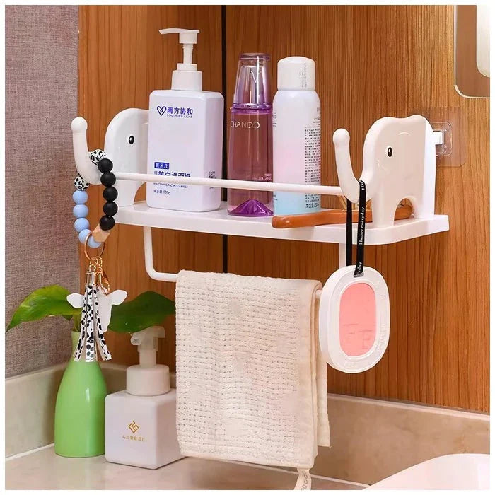 Wall Mounted Elephant Shape Shelf Rack with Holder