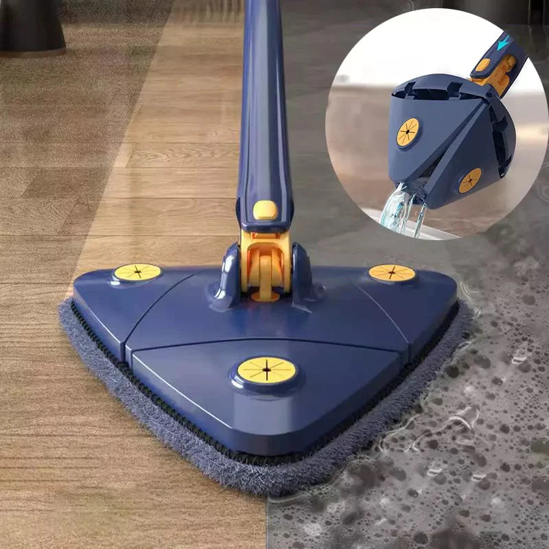 Long Handle Mop - 3 Sides Triangle Auto Squeeze