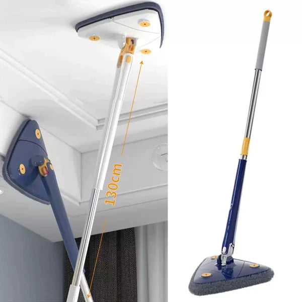 Long Handle Mop - 3 Sides Triangle Auto Squeeze