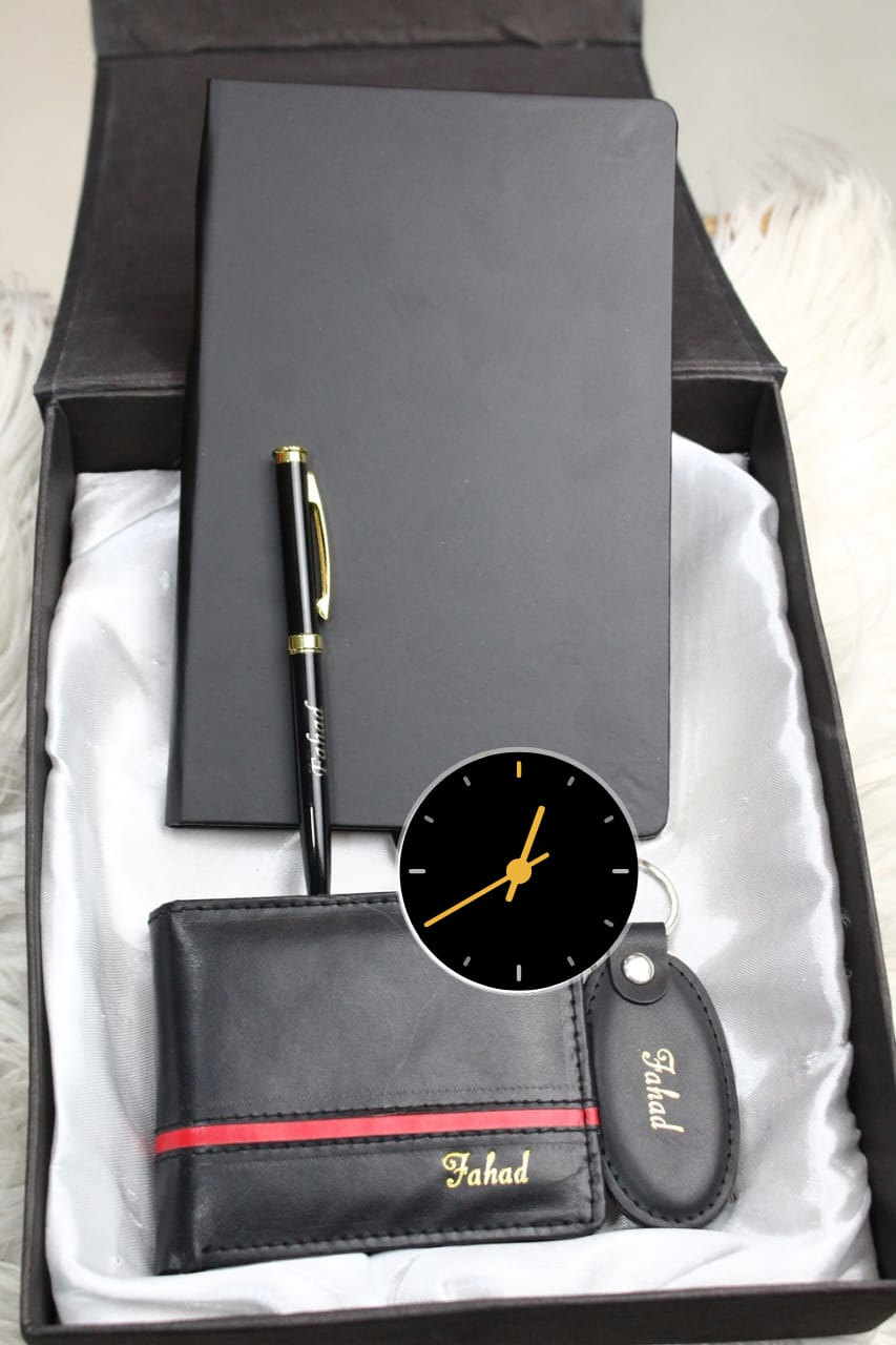 Customized Set for Men - Diary, Keychain, Pen, Wallet 4in1