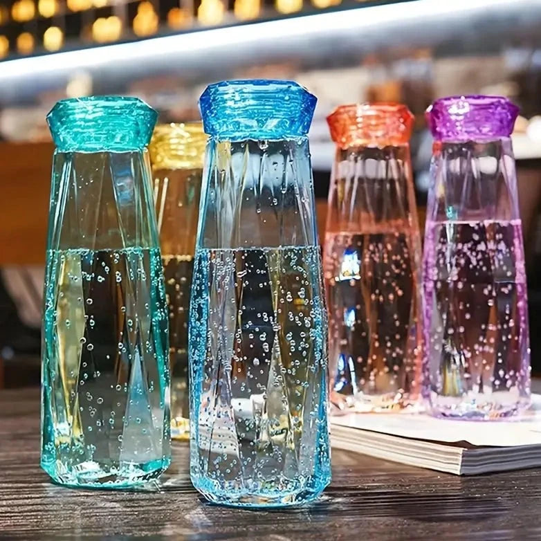 Crystal Diamond Shape Glass Water Bottle