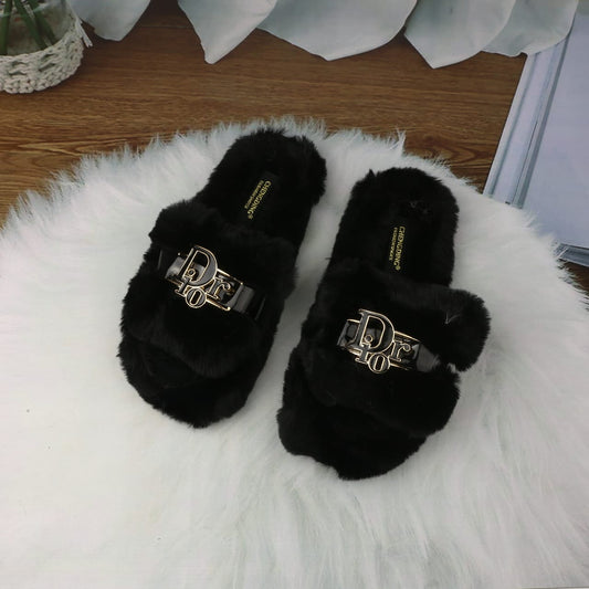 Imported Dior Fur Slides