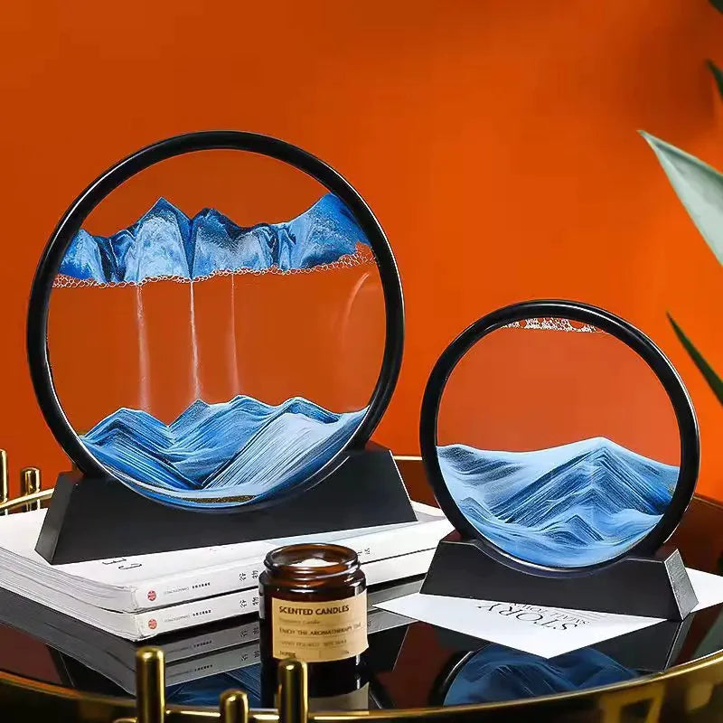 3D Moving Sand Scapes Lamp