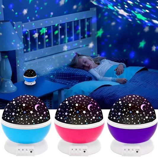 Auto Rotating Projection Night Stars Lamp
