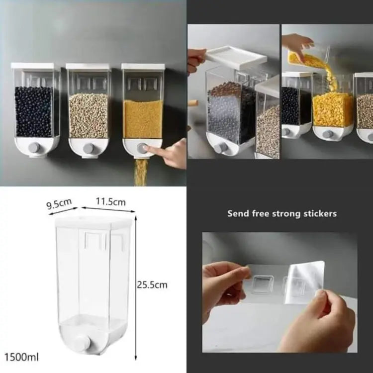 Self Adhesive Cereal Dispenser - Wall Mounted