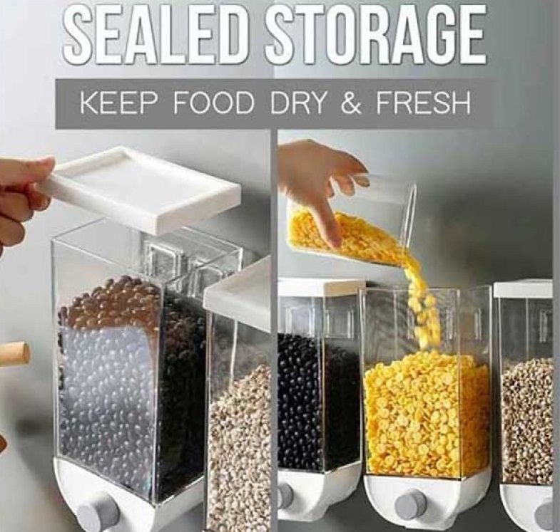 Self Adhesive Cereal Dispenser - Wall Mounted