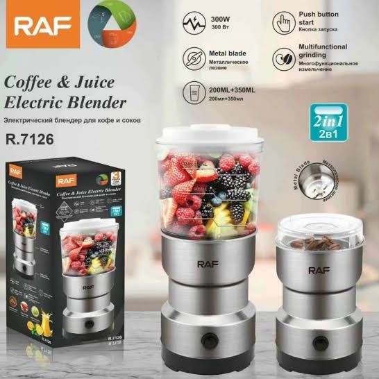 RAF Coffee & Juice Electric Blender - 2 in 1 with 300Watts
