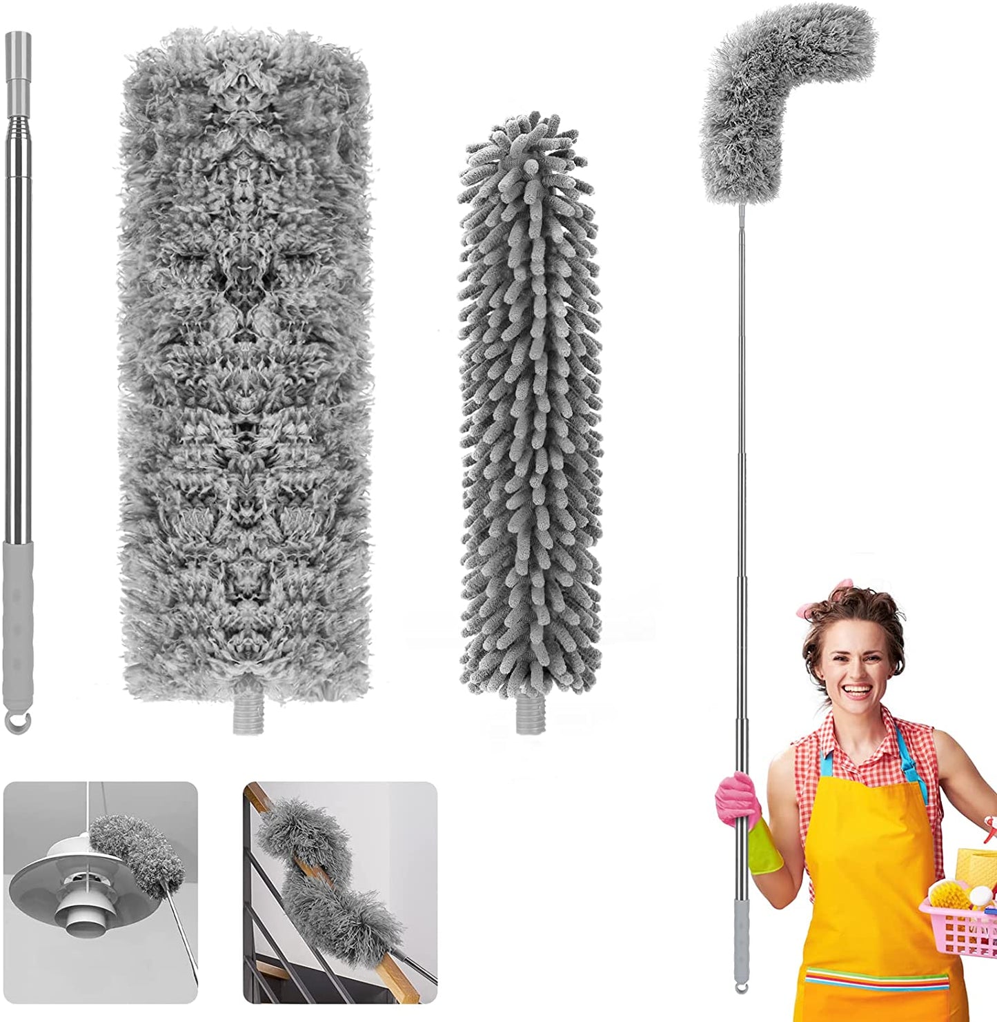 Microfiber Extendable Fan/Wall Duster