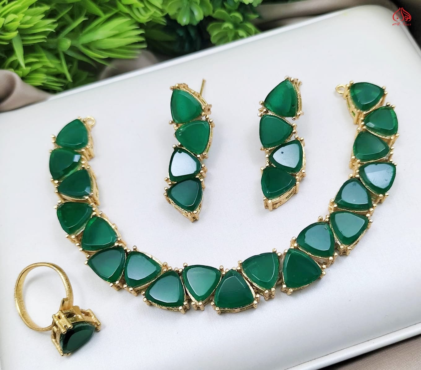Turkish Stones Necklace Set with Ring