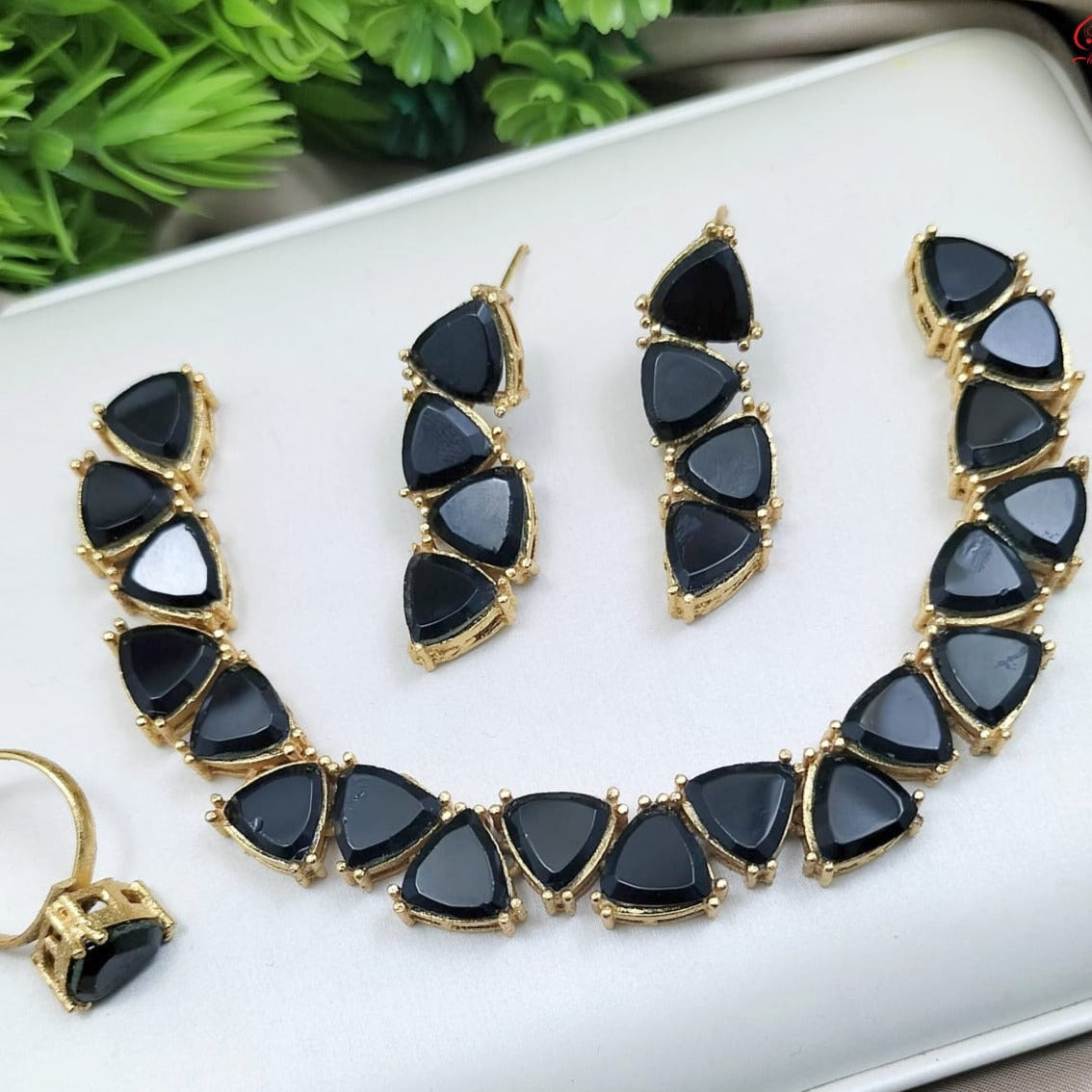Turkish Stones Necklace Set with Ring
